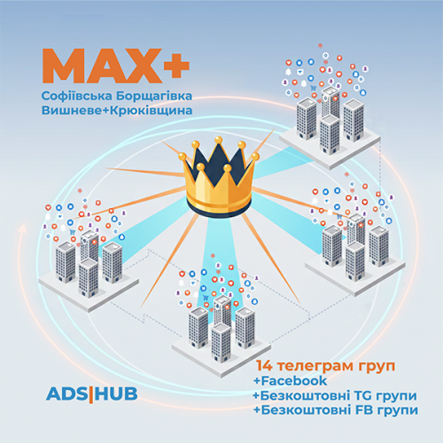 Реклама в Telegram групах Київ | MAX PLUS  | Ads Hub