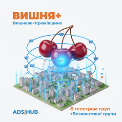 Публікація реклами в пакеті Вишня Plus