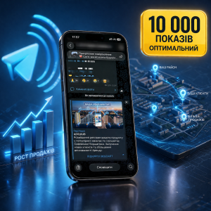 Пакет охоплення Optimal 10K Telegram Ads